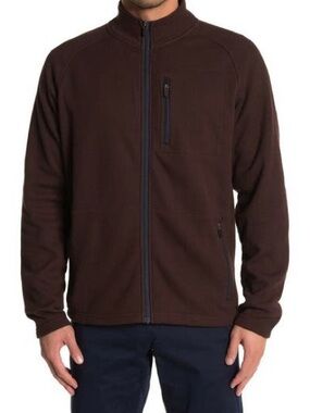 Tailor Vintage Men's Dark Brown Full-Zip Sweater Jacket